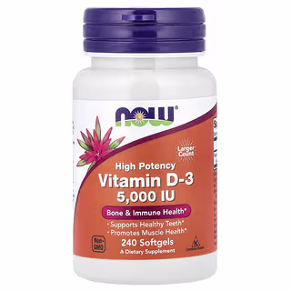 NOW Foods, Vitamin D-3, High Potency, 5,000 IU, 240 Softgels